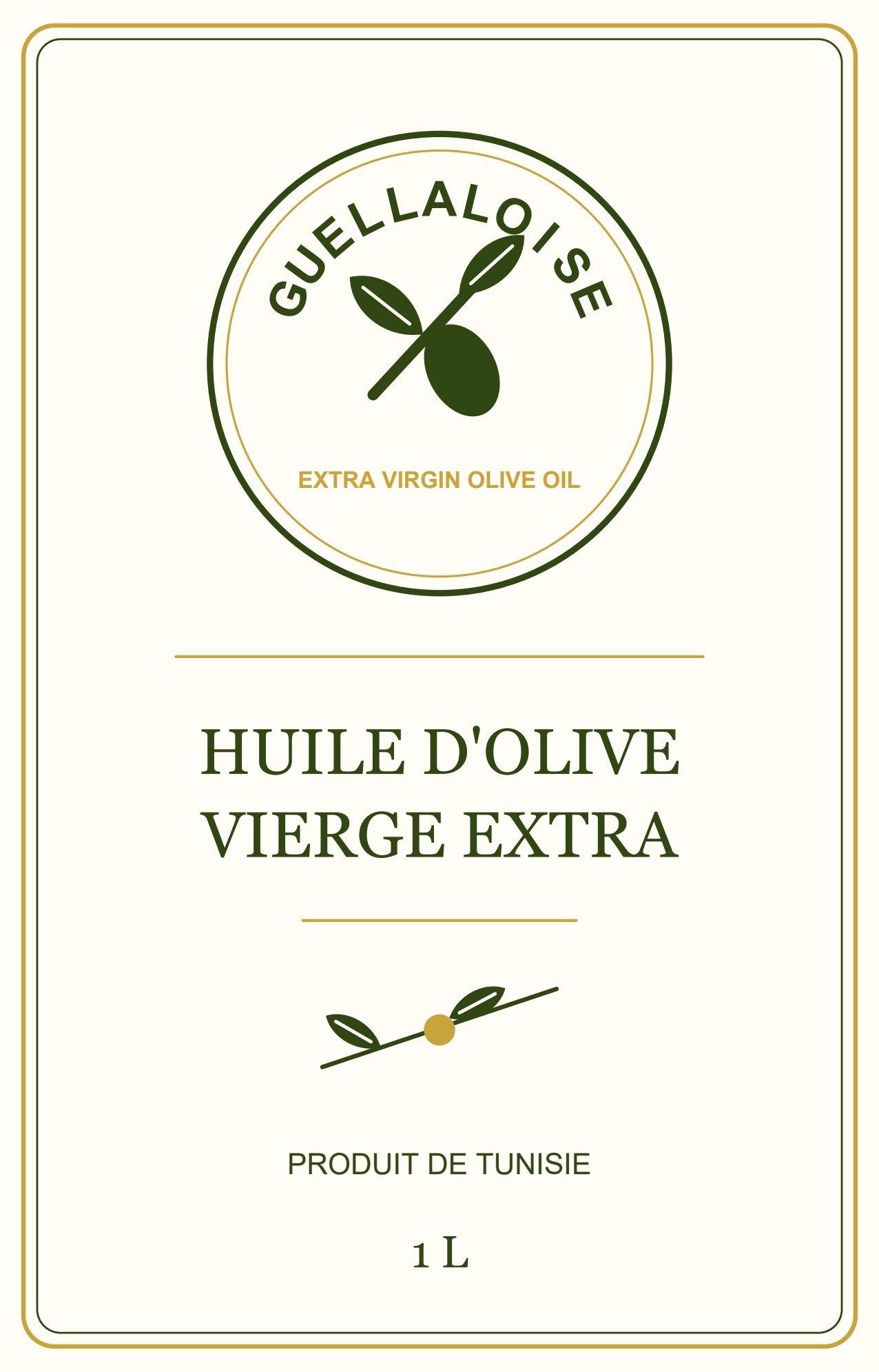 Étiquette GUELLALOISE 1 litre